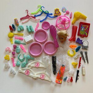 Vintage Barbie Accessories LOT Miniature Kitchen and Fashion Toys